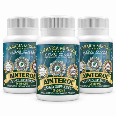 AINTEROL® PUERARIA MIRIFICA 20 YEARS - XX ANNIS 500MG (300CAPS)