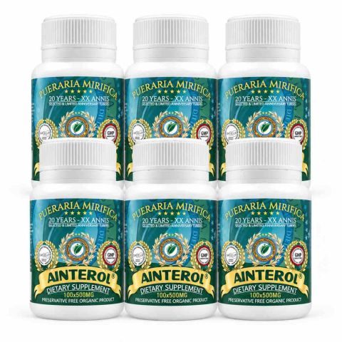 AINTEROL® PUERARIA MIRIFICA 20 YEARS - XX ANNIS 500MG (600CAPS)